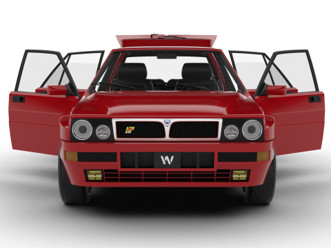 Lancia Delta HF Integrale Evoluzione 1 1987 HQ 3D Model
