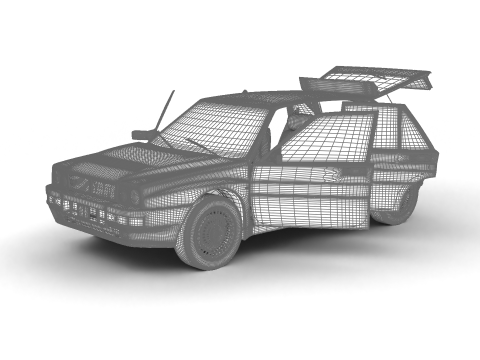 Lancia Delta HF Integrale Evoluzione 1 1987 HQ 3D Model