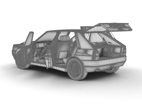 Lancia Delta HF Integrale Evoluzione 1 1987 HQ 3D Model