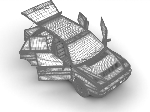 Lancia Delta HF Integrale Evoluzione 1 1987 HQ 3D Model