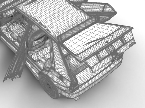 Lancia Delta HF Integrale Evoluzione 1 1987 HQ 3D Model