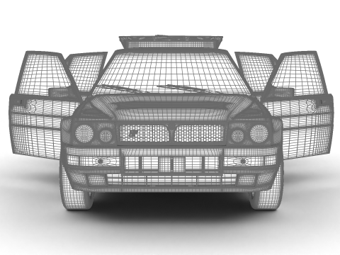 Lancia Delta HF Integrale Evoluzione 1 1987 HQ 3D Model