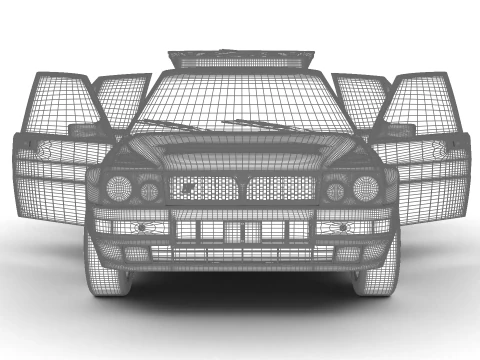 Lancia Delta HF Integrale Evoluzione 1 1987 HQ 3D Model