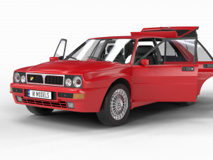Lancia Delta HF Integrale Evoluzione 1 HQ interior 3D Модель