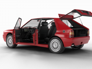 Lancia Delta HF Integrale Evoluzione 1 HQ interior 3D Модель