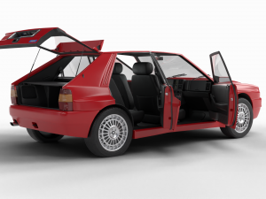 Lancia Delta HF Integrale Evoluzione 1 HQ interior 3D Модель