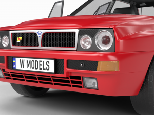 Lancia Delta HF Integrale Evoluzione 1 HQ interior 3D Модель