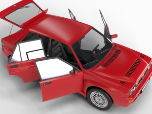 Lancia Delta HF Integrale Evoluzione 1 HQ interior 3D Модель
