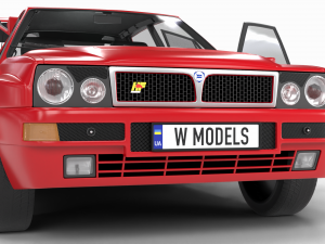 Lancia Delta HF Integrale Evoluzione 1 HQ interior 3D Модель