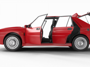 Lancia Delta HF Integrale Evoluzione 1 HQ interior 3D Модель