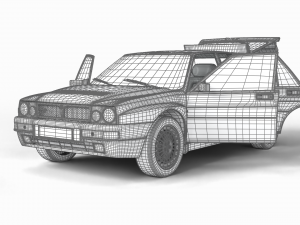 Lancia Delta HF Integrale Evoluzione 1 HQ interior 3D Модель
