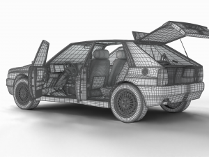 Lancia Delta HF Integrale Evoluzione 1 HQ interior 3D Модель