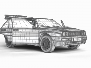 Lancia Delta HF Integrale Evoluzione 1 HQ interior 3D Модель