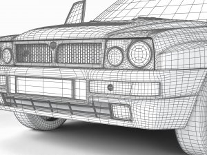 Lancia Delta HF Integrale Evoluzione 1 HQ interior 3D Модель