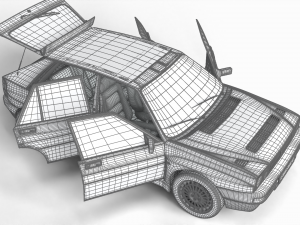 Lancia Delta HF Integrale Evoluzione 1 HQ interior 3D Модель