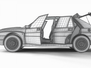 Lancia Delta HF Integrale Evoluzione 1 HQ interior 3D Модель