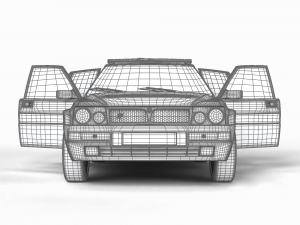 Lancia Delta HF Integrale Evoluzione 1 HQ interior 3D Модель