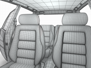 Lancia Delta HF Integrale Evoluzione 1 HQ interior 3D Модель