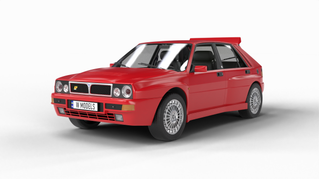 Lancia Delta HF Integrale Evoluzione 1 HQ interior 3D Модель .c4d .max .obj .3ds .fbx .stl .blend 