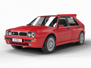 Lancia Delta HF Integrale Evoluzione 1 HQ interior 3D Model