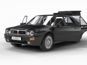 Lancia Delta HF Integrale Evoluzione 1 HQ interior 3D Модель