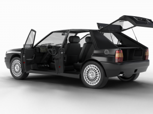 Lancia Delta HF Integrale Evoluzione 1 HQ interior 3D Модель