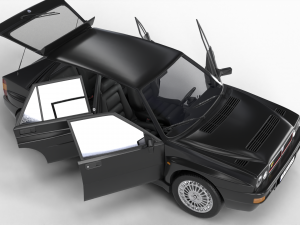 Lancia Delta HF Integrale Evoluzione 1 HQ interior 3D Модель