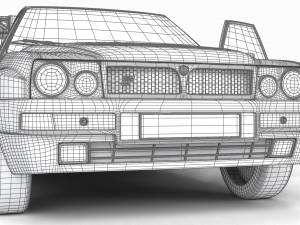 Lancia Delta HF Integrale Evoluzione 1 HQ interior 3D Модель