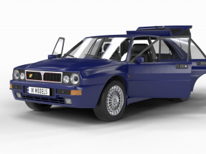Lancia Delta HF Integrale Evoluzione 1 HQ interior Modelo 3D
