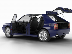 Lancia Delta HF Integrale Evoluzione 1 HQ interior Modelo 3D