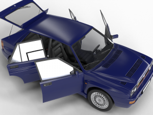 Lancia Delta HF Integrale Evoluzione 1 HQ interior Modelo 3D