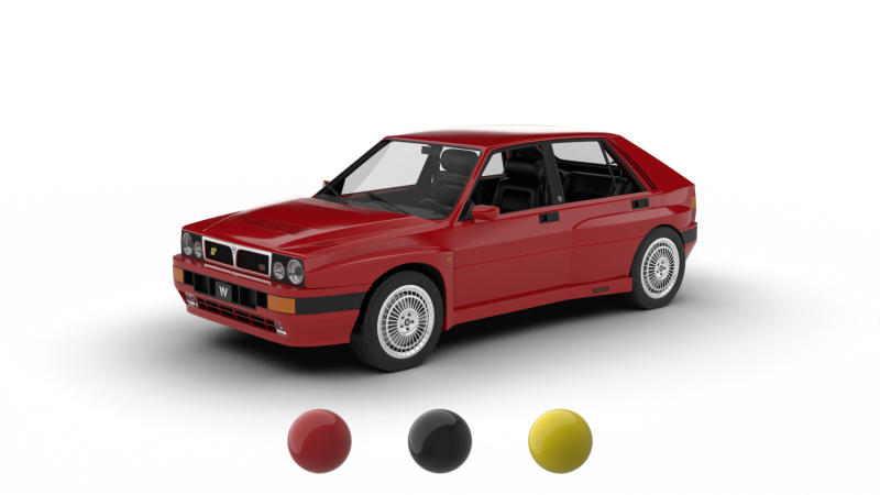 Lancia Delta HF Integrale 16v 1989 3Dモデル .c4d .max .obj .3ds .fbx .stl .blend