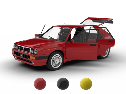 Lancia Delta HF Integrale 16v 1989 HQ 3D मॉडल
