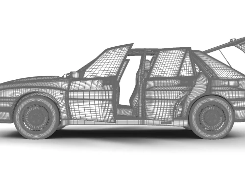 Lancia Delta HF Integrale 16v 1989 HQ 3D Model