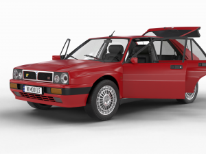Lancia Delta HF Integrale 16v HQ interior 3D मॉडल