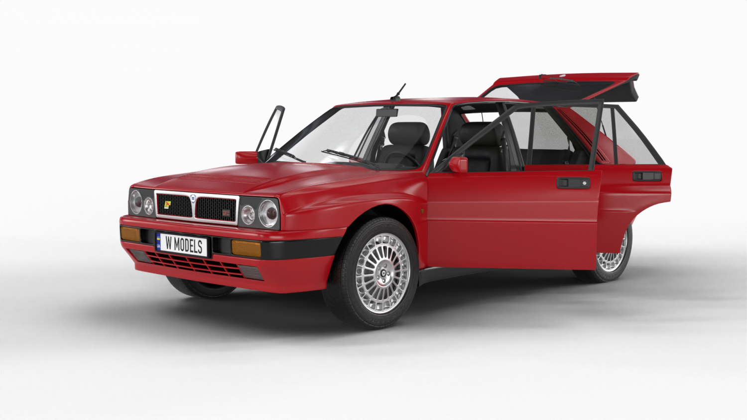 Lancia Delta HF Integrale 16v HQ interior 3D Model in Old Cars 3DExport