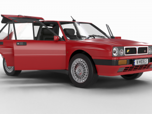 Lancia Delta HF Integrale 16v HQ interior 3D मॉडल