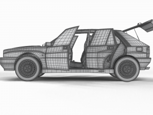 Lancia Delta HF Integrale 16v HQ interior 3D मॉडल