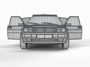 Lancia Delta HF Integrale 16v HQ interior 3D मॉडल
