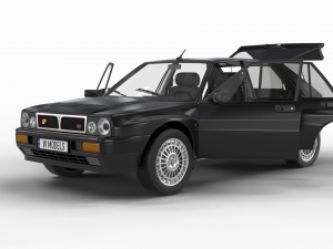 Lancia Delta HF Integrale 16v HQ interior 3D Модель