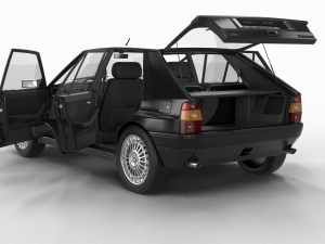 Lancia Delta HF Integrale 16v HQ interior 3D Модель