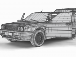 Lancia Delta HF Integrale 16v HQ interior 3D Модель