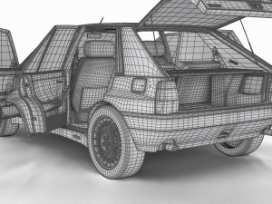 Lancia Delta HF Integrale 16v HQ interior 3D Модель