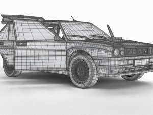 Lancia Delta HF Integrale 16v HQ interior 3D Модель