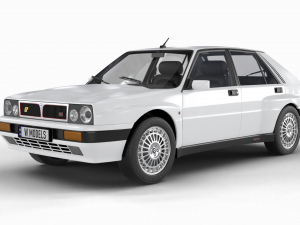 Lancia Delta HF Integrale 16v HQ interior 3D Model