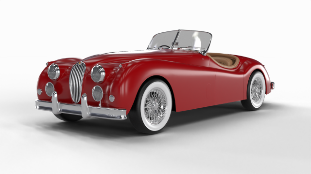 Jaguar XK140 1954 Modelo 3D .c4d .max .obj .3ds .fbx .stl .blend