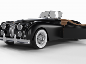 Jaguar XK140 1954 HQ interior 3D Модель