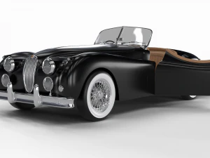 Interior Jaguar XK140 1954 HQ Model 3D