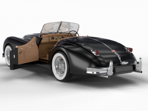 Jaguar XK140 1954 HQ interior 3D Model