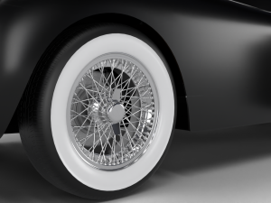 Jaguar XK140 1954 HQ interior 3D Model